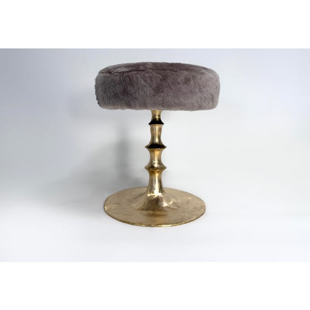 Bourgeois Boheme Atelier St Paul Primo Stool, Gold Bronze For Sale - Image 4 of 8