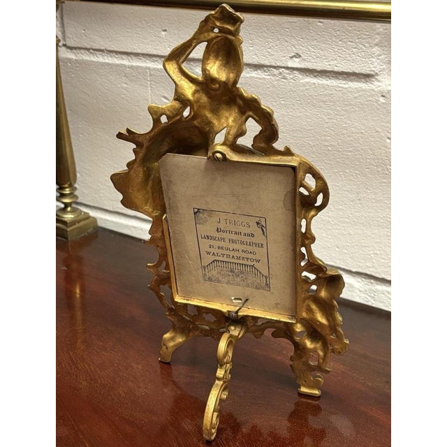 Art Noveau Gilt Bronze Photo Frame For Sale - Image 6 of 10