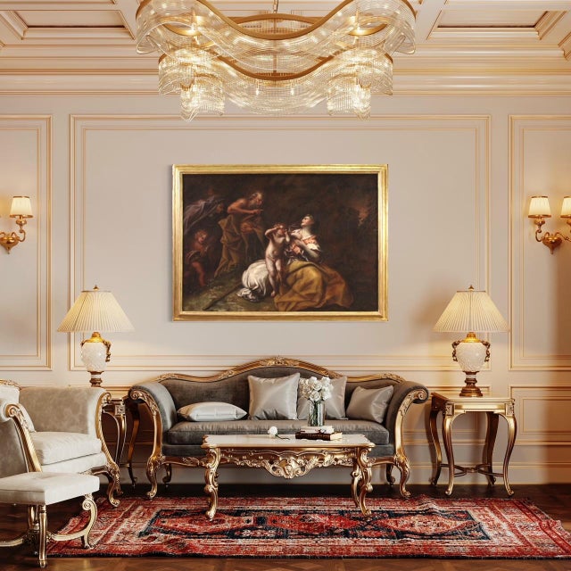 Unkown, Abraham Sending Away Hagar and Ishmael, 1660, Oil on Canvas For Sale - Image 12 of 16