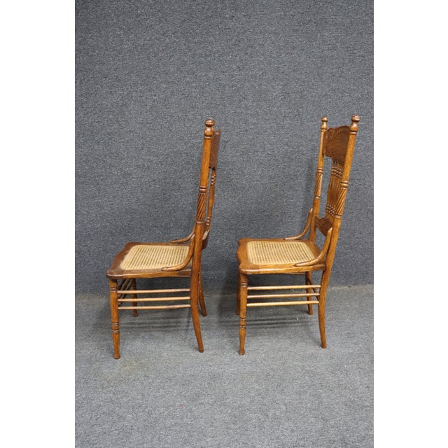 Set of 4 Larkin No. 1 Press Back Quarter Sawn Oak Side Chairs For Sale - Image 15 of 15