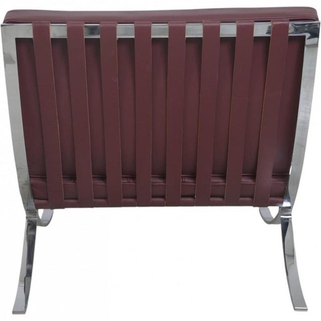 Barcelona Chair in Burgundy Leather by Ludwig Mies van der Rohe, 2000s For Sale - Image 15 of 18