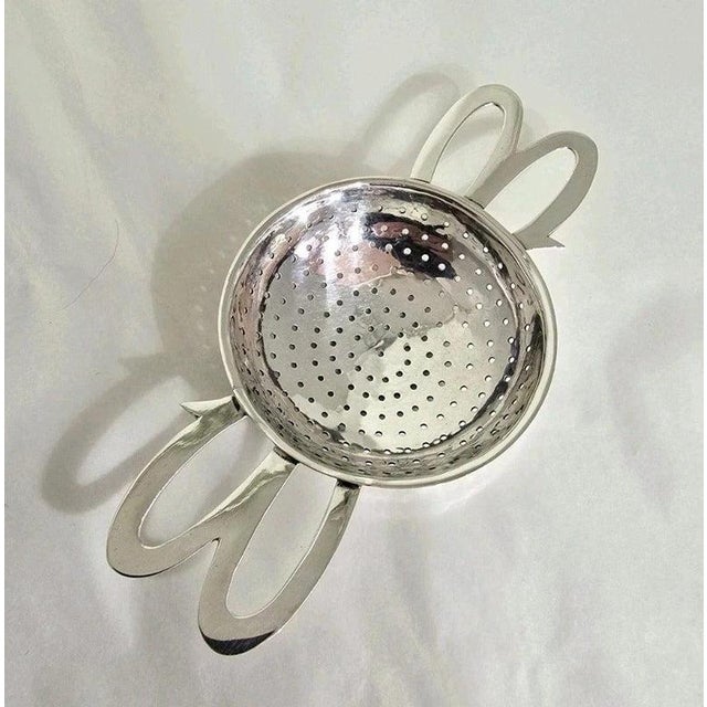 Mid-Century George VI Sterling Silver Tea Strainer, 1948 For Sale - Image 10 of 17