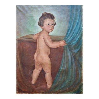A Cherub With a Future Prime Minister Inside, by Croatian Painter Vilko Šeferov (1895-1974) For Sale