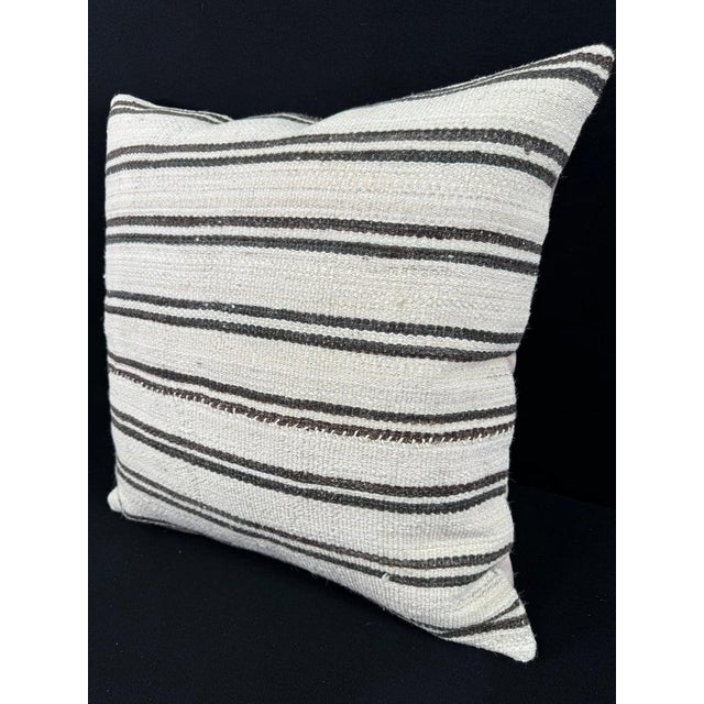 Turkish Hemp Pillow Cushion Natural Beige Dark Brown Pillow Cushion Cover 24"x24" #30393 Enhance your home decor with our...