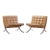 Mies Van Der Rohe for Knoll Mid Century Barcelona Lounge Chairs - Pair For Sale