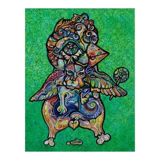 Alexander Arshansky Cubist Painting "Grass Fed" For Sale
