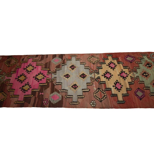 Vintage Turkish Kilim Runner Rug For Sale - Image 4 of 7