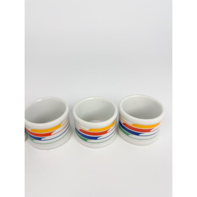 Vintage Studio Nova Hi-Fi Rainbow Ceramic Napkin Ring Holders - 4 pcs For Sale - Image 9 of 9