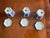 Blue Blue & White Petite Hexagonal Floral PlantersWith Marching Drip Trays Set of 3 For Sale - Image 8 of 9