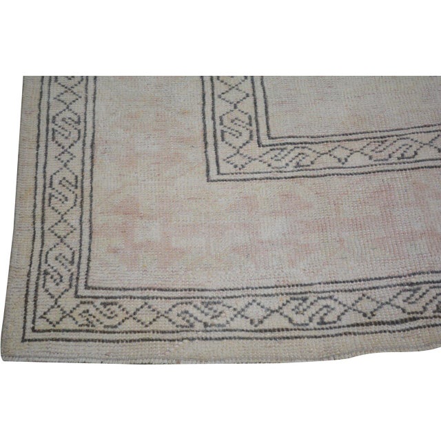 Turkish Vintage Turkish Oushak Hand Knotted Wool Rug, 5'9''x8'7'' For Sale - Image 3 of 6