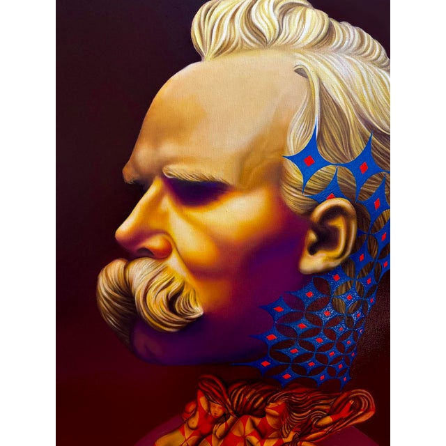 Beni, Nietzsche, 2023, Oil on Canvas For Sale - Image 3 of 5