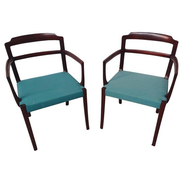 Set of Danish Mahogany Armchairs by Ole Wanscher for A.J. Iversen, Customizable Reupholstery, 1960s For Sale - Image 14 of 14