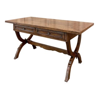 Antique Rustic Dutch Inlaid Writing Table For Sale