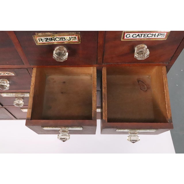 Brown 19th Century Tabletop Pharmacist's Apothecary Cabinet For Sale - Image 8 of 13
