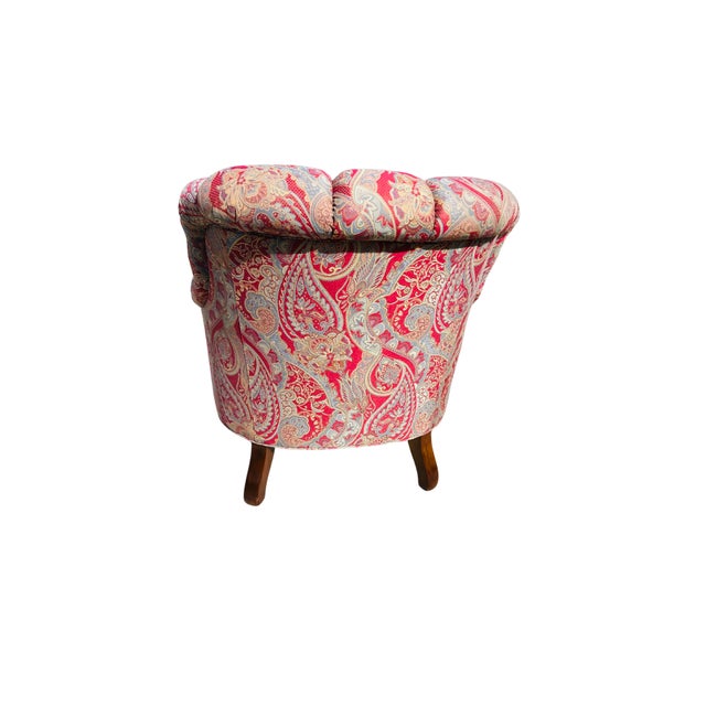 Pair of Baker Furniture Tufted Club Armchairs in the Manner of George Smith For Sale - Image 12 of 18