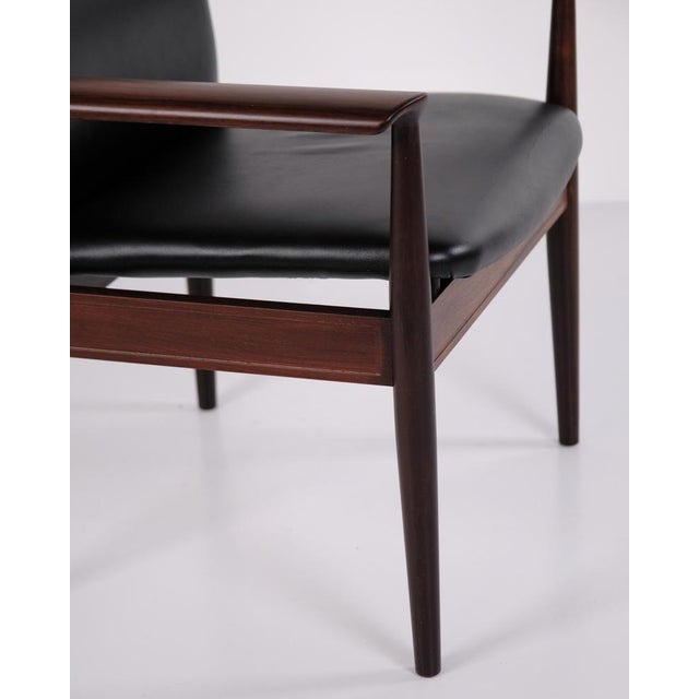 Diplomat 209 Armchair in Rosewood and Black Leather by Finn Juhl for France & Son, 1960s For Sale - Image 11 of 13