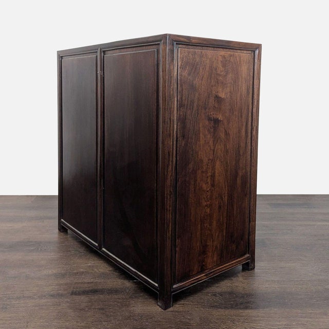 2000 - 2009 Classic Solid Wood 4-Drawer Dresser With Brass Handles For Sale - Image 5 of 9