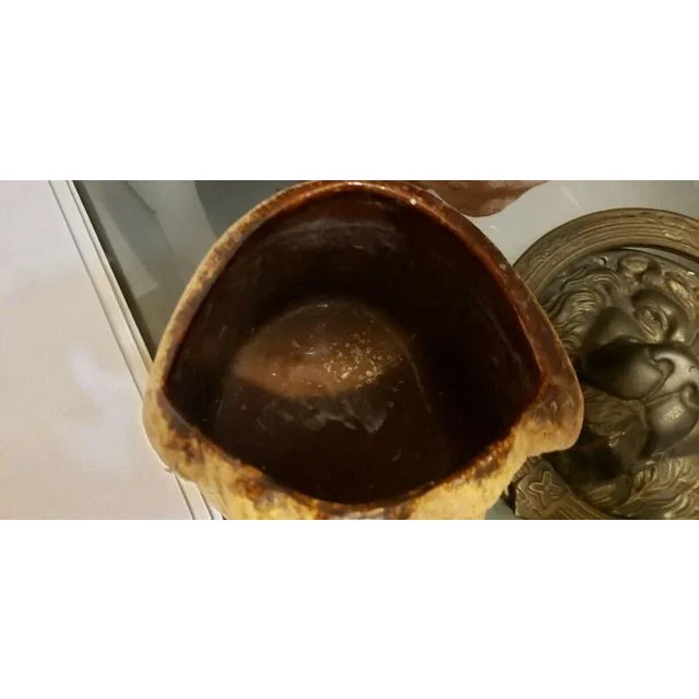 Mid-Century Modern Haeger Sandstone Lion Head Planter For Sale - Image 9 of 11