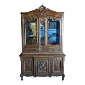 Antique Carved French Oak Cabinet