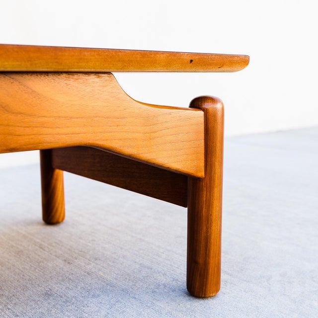 Restored 1950s Walnut Bench or Low Coffee Table Attributed to Greta Grossman For Sale - Image 13 of 18
