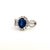 Natural Sapphire Diamond Ring Size 6.25 14k W Gold 2.31 TCW Certified For Sale - Image 10 of 14