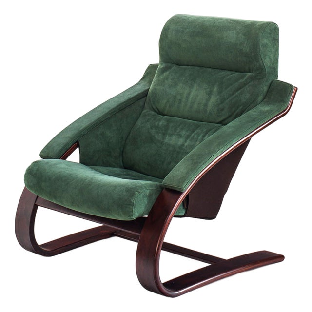 Vintage Armchair in Alcantara by Åke Fribyter for Nelo Möbel, Sweden, 1990s For Sale