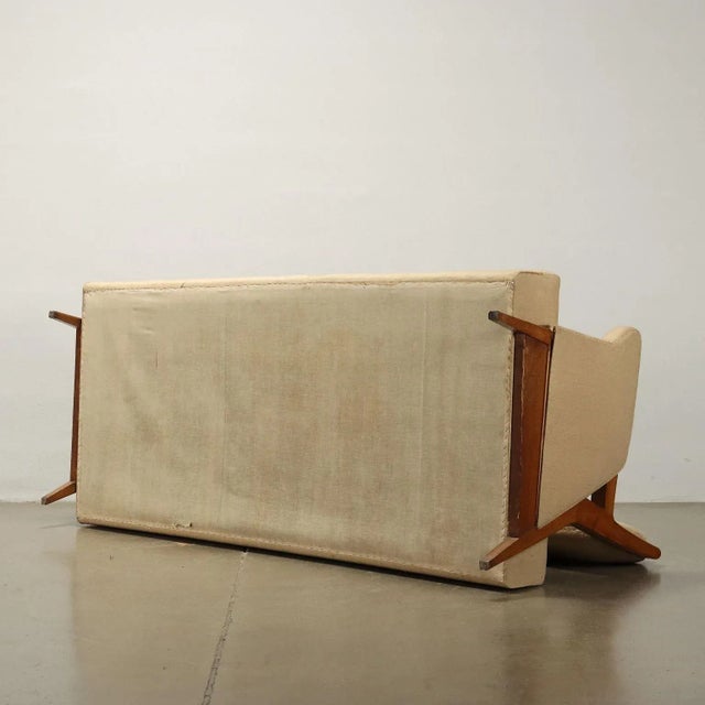 Vintage Three-Seater Sofa in Wood, 1950s For Sale - Image 11 of 12