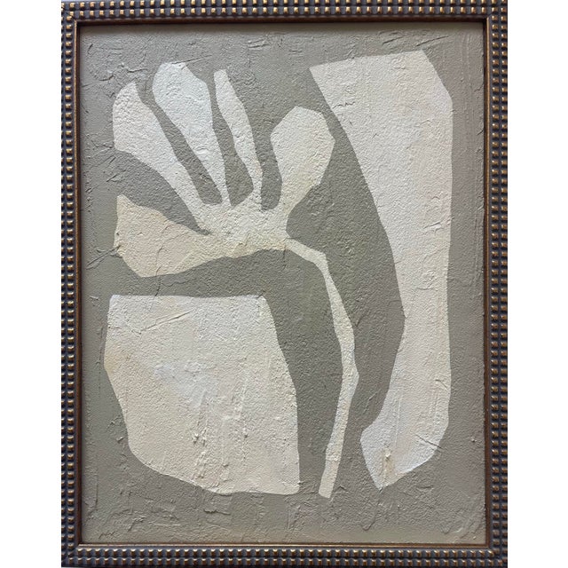 Contemporary Abstract Botanical Paintings on Canvas by r.k. Red - Set of Three For Sale In San Francisco - Image 6 of 8