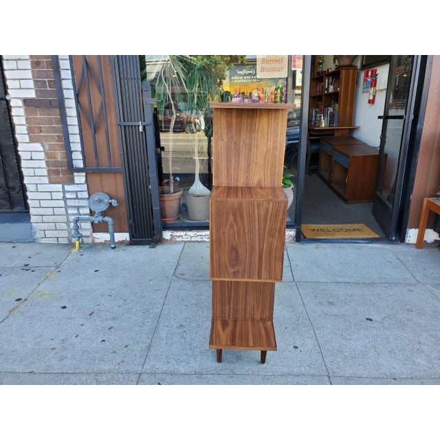 Not Yet Made - Made To Order Three-Tier Zig-Zag Walnut Bookcase For Sale - Image 5 of 13