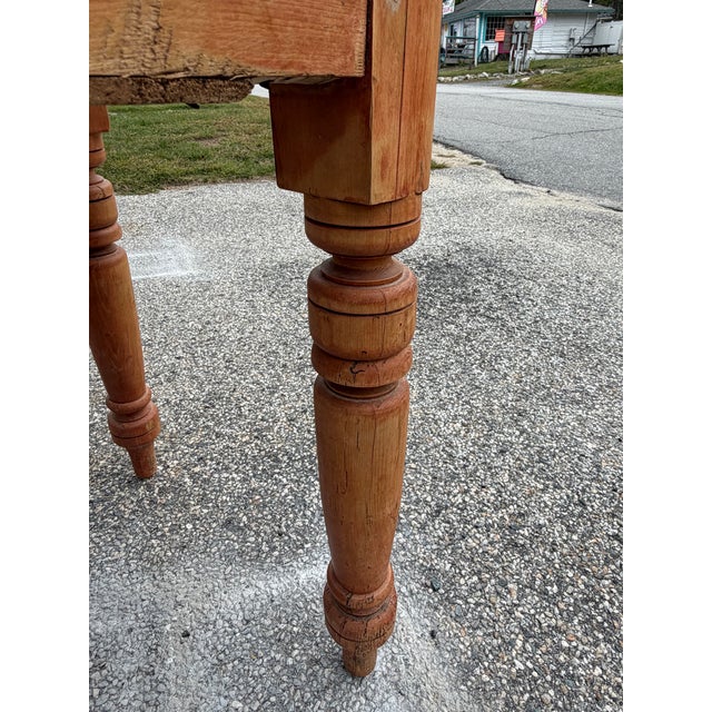 Antique Scrubbed Pine Drop-Leaf Table For Sale - Image 10 of 12