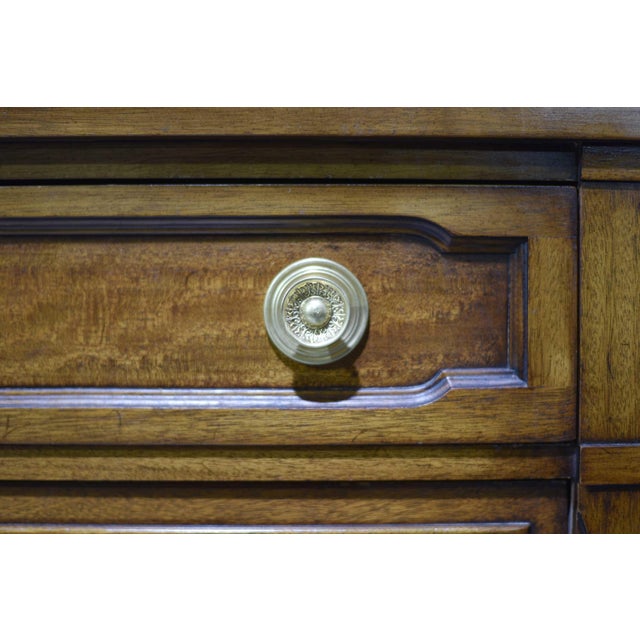 Wood Mid Century Transitional 9 Drawer Lowboy Dresser by Drexel For Sale - Image 7 of 13