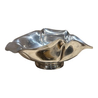 Reed & Barton Pewter Bowl Mid Century Modern Art Nouveau Style For Sale