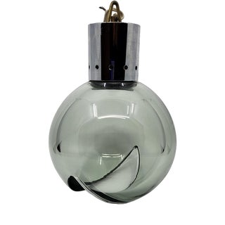 Eye Ball Ceiling Light in Glass and Chrome, 1970s For Sale