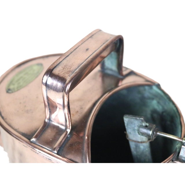 Rare Late 19th Century French Copper Barrel Topping Can For Sale - Image 9 of 12