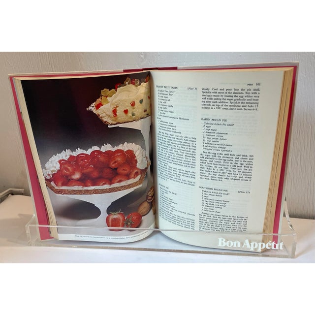 Plastic Vintage Lucite ‘Bon Appetit’ Cookbook Holder For Sale - Image 7 of 7
