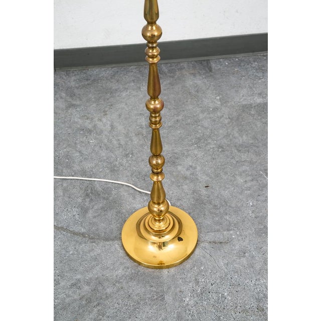 Vintage Mid Century Modern Floor Lamp Lighting Brass Gold Ribbed Maximalist For Sale In Sacramento - Image 6 of 12
