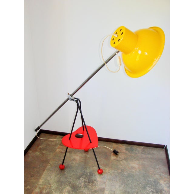 Black Floor Lamp, Poland, 1960s For Sale - Image 8 of 14