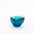 Modern Hand-Blown Murano Bowl in Aqua Blue With 24-Karat Gold Flecks For Sale - Image 3 of 6