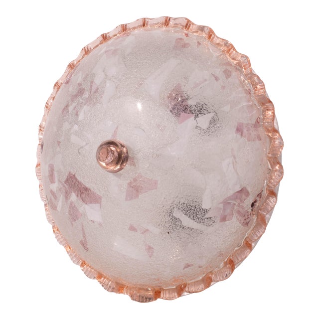 Italian Multicolor and Pink Murano Glass Ceiling Fixture, Murano, 1970 For Sale