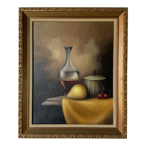 80's Paul Dallas Still Life Oil Painting, Framed