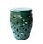The Duluth Garden Stool is a ceramic garden stool with a barrel form and an interlocking rings pierced pattern in a high-...