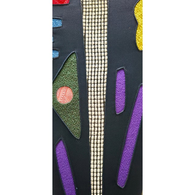 Vintage Memphis Inspired 80s/90s Asymmetrical Steel and Textile Chair For Sale In San Francisco - Image 6 of 13