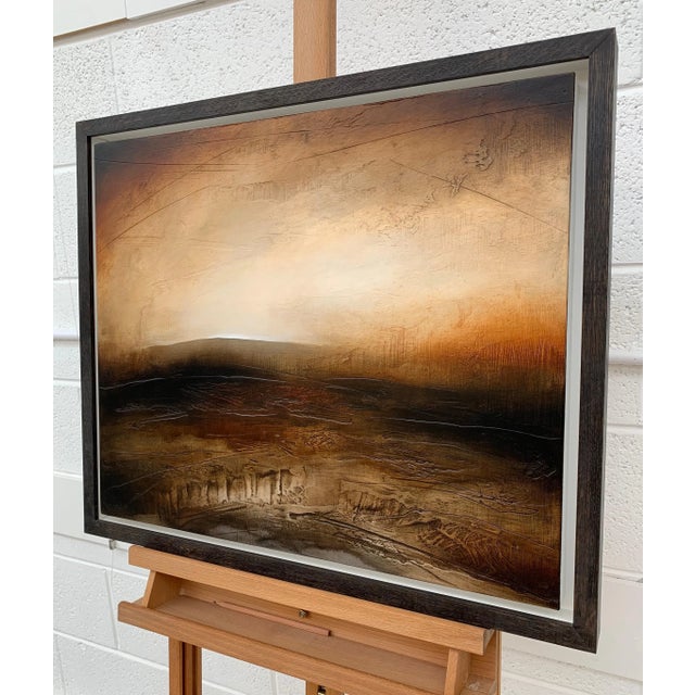 Paul Denham, Atmospheric Abstract Landscape Painting of British Moorland with Earthy Tones, 2011 For Sale - Image 4 of 7