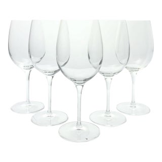 Luigi Bormioli Set of 5 Contemporary Clear Wine Glasses For Sale