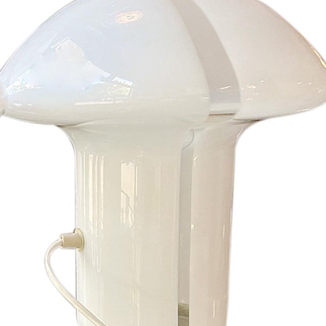 Split Mushroom Glass Table Lamps attributed to Vistosi, Murano, 1970s, Set of 2 For Sale - Image 3 of 14