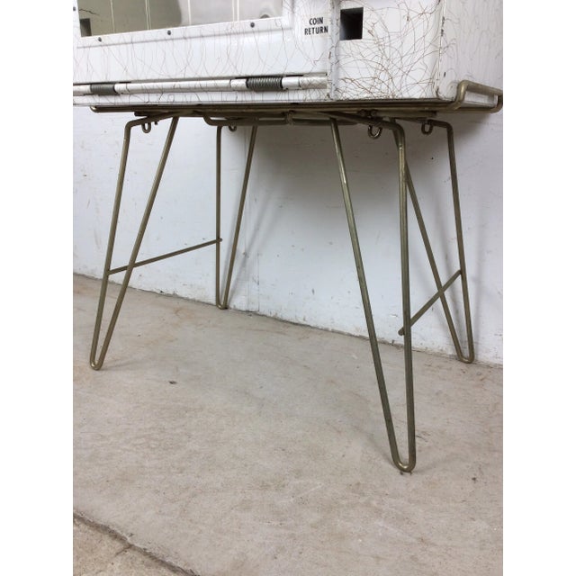 Mid Century Modern Freestanding Newspaper Vending Cabinet on Hairpin Legs For Sale In Philadelphia - Image 6 of 12
