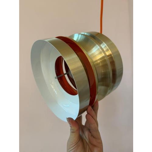 Golden and Orange Pendant Lamp by Carl Thore For Sale - Image 9 of 11
