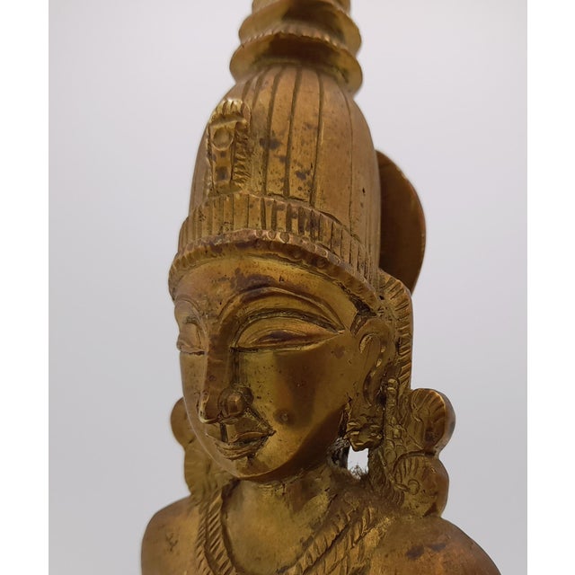 Bronze Statue of Hindu Goddess, 1960s For Sale - Image 14 of 18