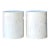 Vintage White Ceramic Low Stools - Pair For Sale