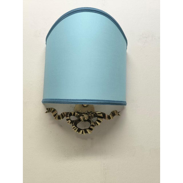 Metal Lampshade with Cast Bow Decoration, 1950s For Sale - Image 7 of 7